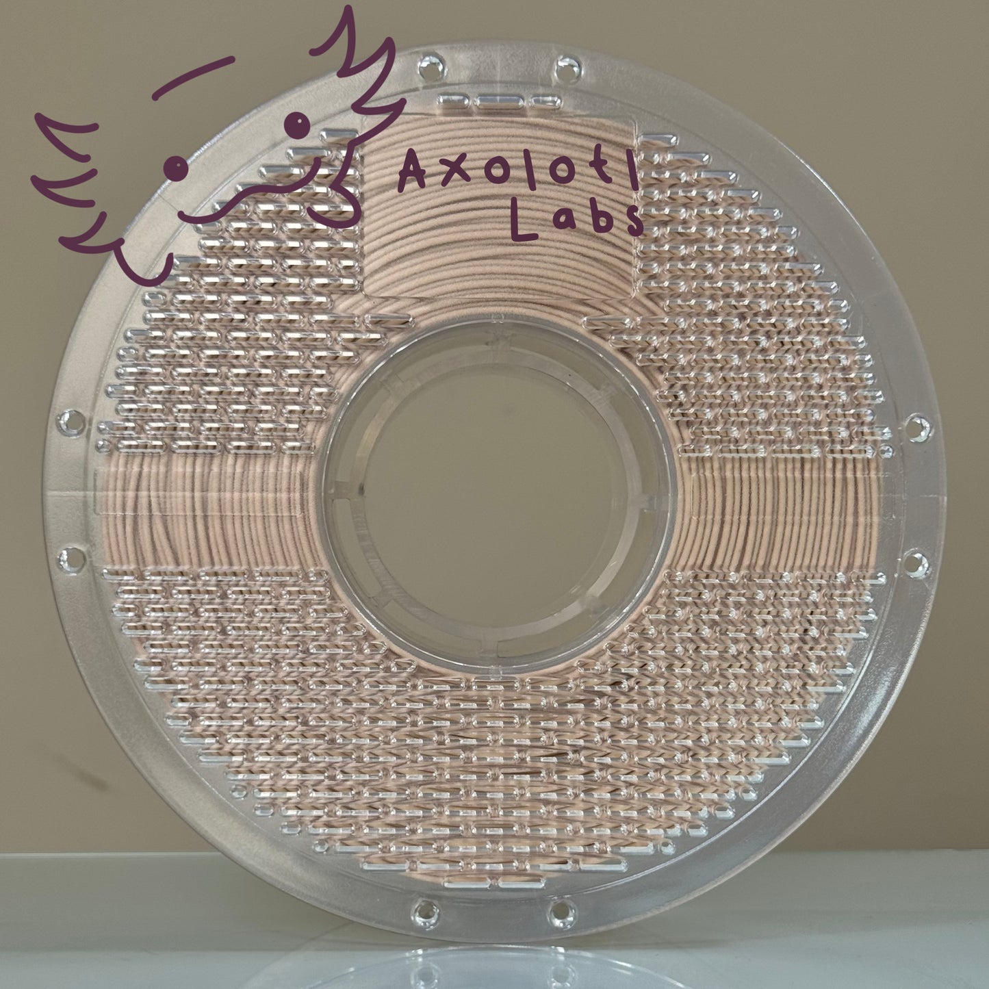 Filamento PLA Natural Axolotl Labs Madera 1kg.